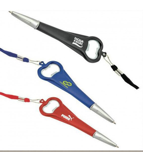 Bottle opener ballpoint pen