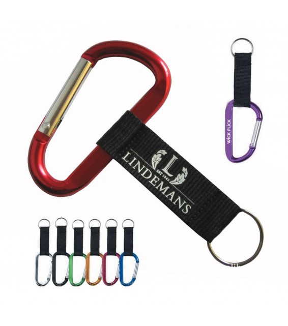 8mm Aluminum Carabiner Key Ring