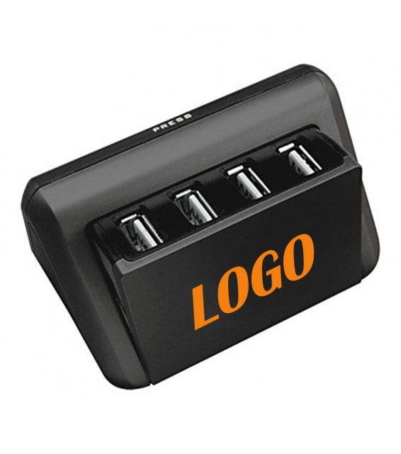 4 Port USB 2.0 Hub w/ Flipper Front Cover