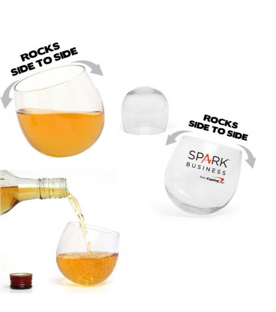 12OZ Clear Whisky Rocker Glasses Tumbler
