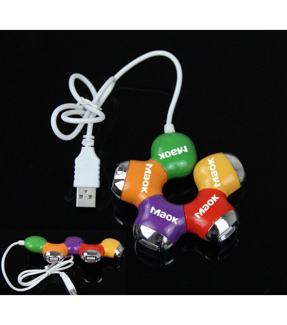 4 Ports Flower Shape USB HUB